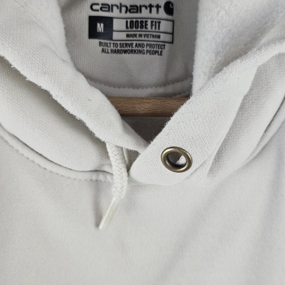 Carhartt Rain Defender Hoodie Pullover Kangaroo Pocket Mens Medium 3D Logo - Picture 10 of 13